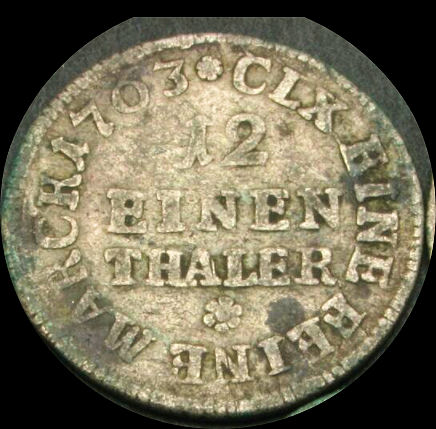 1763-Not-1703!!-1/12-Thaler-German-State-Coin--